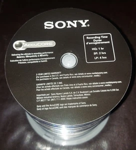 (100) SONY ACCUCORE BLANK CDS RECORDING TIME  HQ 1HR SP 2HRS LP 4HRS OPEN BOX - Picture 1 of 4