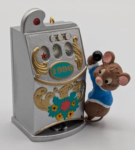 Hallmark Keepsake Jackpot Jingle 1996, Maus mit Spielautomat Vintage Ornament - Bild 1 von 11