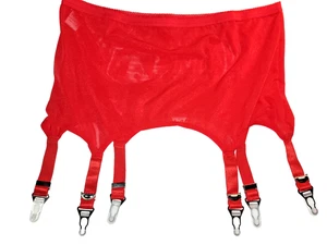 Vintage Hüfthalter, Strapsmieder, Rot 3XL, mit 6 Metall Strumpfhaltern, Strapsen - Bild 1 von 7