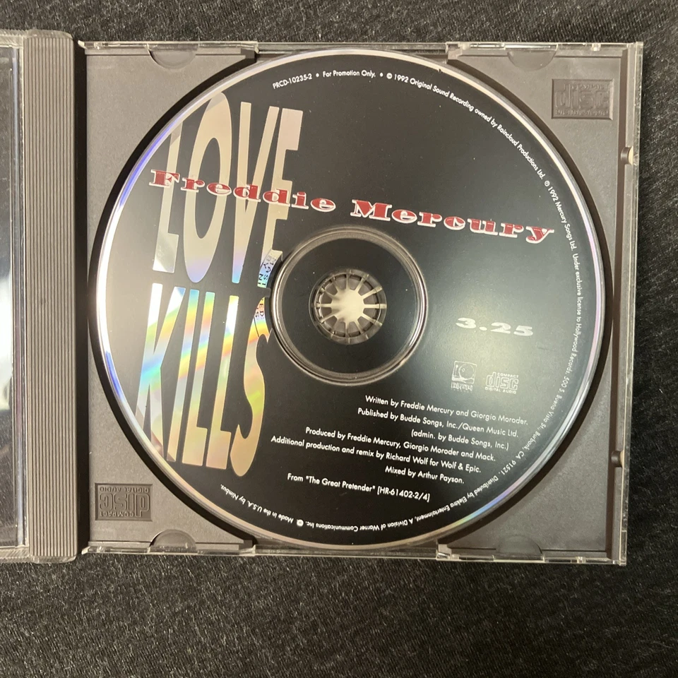 Freddie Mercury - Love Kills (CD, Single, Promo) (Very Good Plus (VG+)) - 369668 Foto 1 de 3