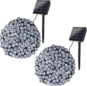 Joomer Solar Christmas Lights, 2 Pack Total 144 FT 400 LED 8 Modes Waterproof... - Picture 1 of 7