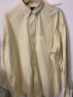 Jos. A. Camisa de vestir Bank Traveler amarillo claro liso cuello punta talla: 17,5-34 Foto 1 de 4
