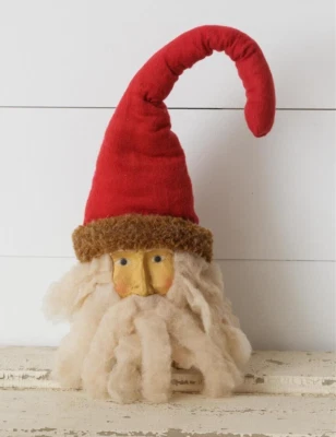 Nueva Navidad Primitiva CARA DE MUÑECA DE SANTA Figura Pesada Sucia Envejecida VIEJO MUNDO Foto 1 de 2