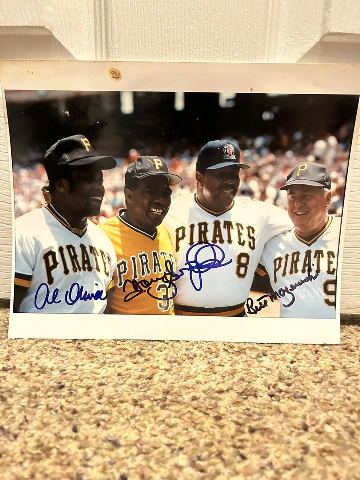 Pittsburgh Pirates AUTOGRAPHED 8x10 Photo (Oliver, Sanguillen, Stargell, Maz) - Image 1 of 1