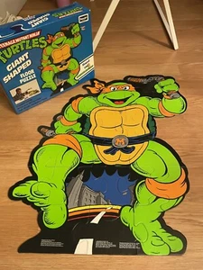 Vintage 1990 RoseArt Floor Puzzle Michelangelo TMNT Teenage Mutant Ninja Turtles - Picture 1 of 3