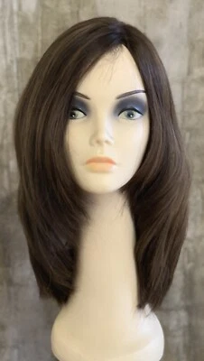 НОВЫЕ ПАРИКИ YAFFA 100% ЕВРОПЕЙСКИЕ ЧЕЛОВЕЧЕСКИЕ ВОЛОСЫ 19 дюймов коричневые гладкие длинные многослойные Freedom-534 - Изображение 1 из 4