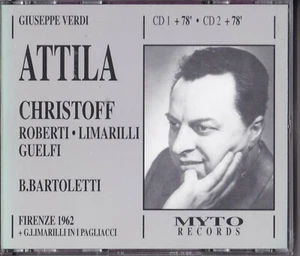 Verdi, Christoff, Roberti Limarilli, Guelfi -Attila- 2xCD Box-Set, Myto Records - Picture 1 of 2