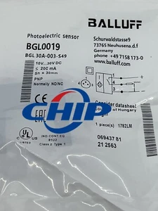 1PCS New In Box BALLUFF BGL 30A-003-S49 BGL0019 Photoelectric Sensor #C #G - Picture 1 of 6