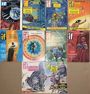 IF WORLDS SCIENCE FICTION 1969 yearset all 10 issues 2 Dean Koontz issues - Bild 1 von 2