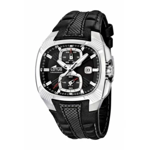 Reloj Lotus Doom esfera negra correa de cuero 15753/2 - Bild 1 von 1