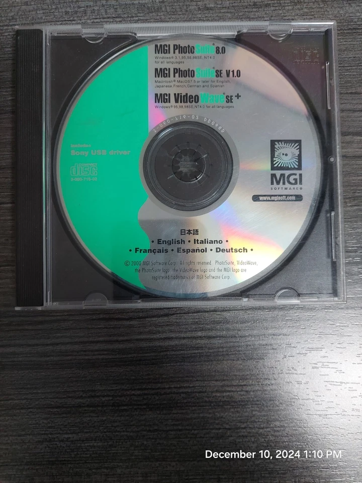 Vintage MGI Software Photo Suite 8.0 V1.0 Video Wave SE+ Editing CD-ROM - Image 1 of 1