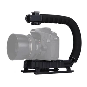 U/C Shape Bracket Handle Grip Video Stabilizer For DSLR Camera Camcorder Black - Picture 1 of 12