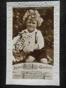 Vintage Geburtstagskarte (um 1920-30er) Echtfoto Sepia getönt - unbenutzt, sehr guter Zustand #12 - Bild 1 von 2