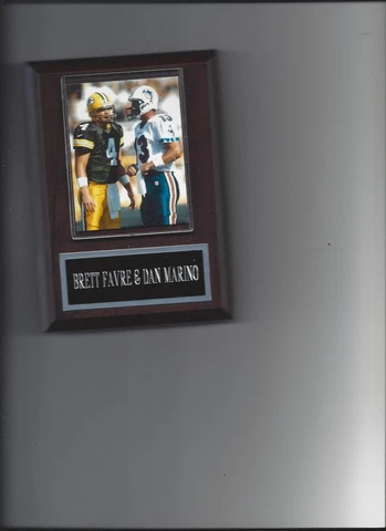 BRETT FAVRE & DAN MARINO PLAQUE GREEN BAY PACKERS MIAMI DOLPHINS FOOTBALL NFL Cover
