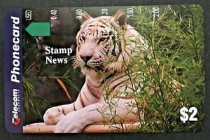 AUSTRALIAN $2 PHONECARD - WHITE TIGER, STAMP NEWS Investment Quality Mint - Picture 1 of 3