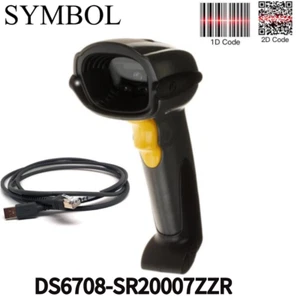 Symbol DS6708-SR20007ZZR 1D 2D Wired Laser Imager Barcode Scanner  W/USB Cable - Picture 1 of 9
