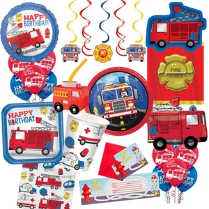 Firefighter Party Supplies- You Choose your product from the drop down box - Picture 1 of 21