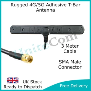 5G 4G LTE montaje adhesivo celular omni barra en T antena SMA vehículo furgoneta camión - Imagen 1 de 5