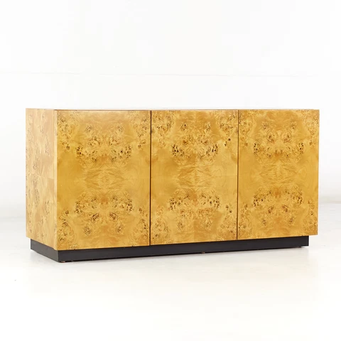 Milo Baughman Style Mid Century Buffet and Hutch Cover