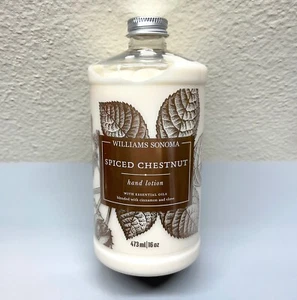 Williams Sonoma Spiced Chestnut Loción para Manos con Aceites Esenciales Clavo de Canela 16oz - Imagen 1 de 10