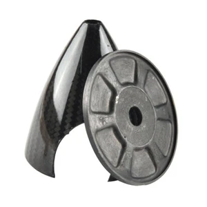 3.25 inch 1X Carbon Fiber Spinner 2 Blade For Gas RC Airplane ZY01 Black New - Picture 1 of 6