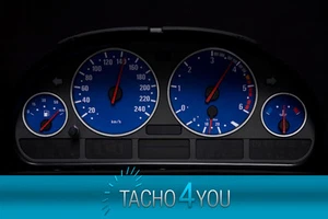 Tachoscheiben für BMW Tacho E39 Benzin oder Diesel M5 BLAU 3077 Tachoscheibe X5 - Bild 1 von 1