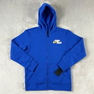 Nike Jordan Jumpman Boys Full-Zip Fleece Hoodie 95A676-B5K Royal Blue Size L NEW - Picture 1 of 11
