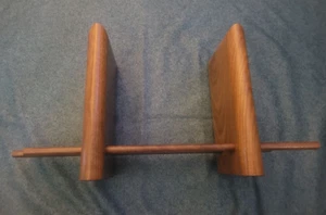 Vintage Mid Century Modern Teak Sliding Bookend - Picture 1 of 12