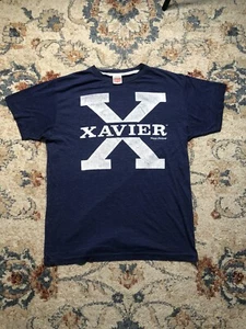 Xavier Musketeers NCAA Navy Blue Homage Short Sleeve Crewneck Shirt Mens Large - Picture 1 of 8