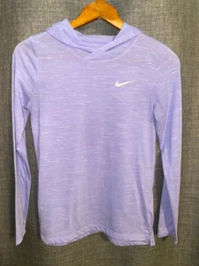 Nike Dri-Fit, Girls Hooded Shirt, Purple, Lightweight, Size XL. - Picture 1 of 4