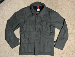 Gap x Ernest Alexander Wax Jacket Mens sz SMALL waxed Gray, full zip & button up - Picture 1 of 21