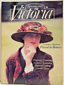 Victoria Magazine ~Vintage September 1989 ~A Country Weekend Pressed in Memory - Picture 1 of 3