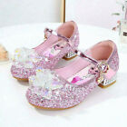 Girls Kids Elsa Princess Shoes Party Sequins Crystal Glitter Fancy Dress Sandals