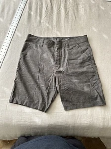 prAna Men's Breathe Casual Shorts 34W Gray Outdoor Lightweight Comfort Eric - Picture 1 of 12