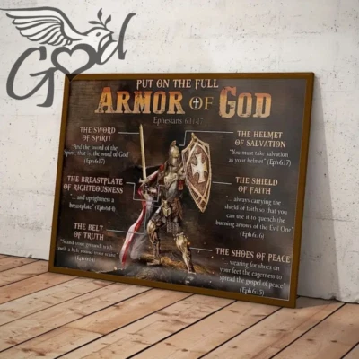UNDISCLOSED WALL ART DECOR,ARMOR OF GOD, DEAR GOD, CANVAS NO FRAME, HOME DECOR,WALL-MOUNTED