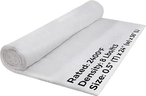 Ceramic Fiber Blanket 2400F 8# High Temp Thermal Insulation 1/2"x24"x36" - Picture 1 of 7