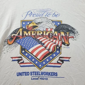 Eagle United Steel Workers Union Local #9310 Single Stitch American XL - Picture 1 of 19