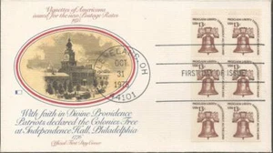 Scott 1595a FDC - 13 cent x 6 - 1976 - Liberty Bell - FDOI - Very Fine - Picture 1 of 2