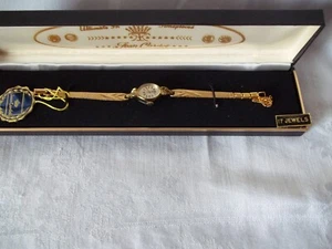 Reloj de colección Jean Cardot mecánico manual 17J tono dorado ovalado estuche funciona - Imagen 1 de 11