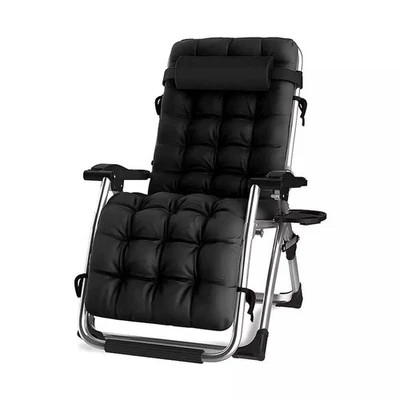 MARKENLOS Garten Zero Gravity Komfortable Sonnenliege – Klappbar&Neigbar mit Kopfkissen