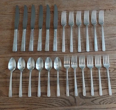 Vtg MCM Prestige 4 Star Plate Silverware Lot of 24 Pcs Service For 6 - Image 1 of 4