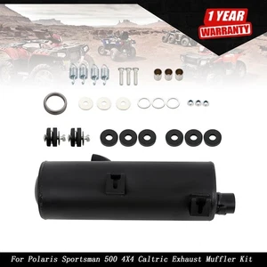 96-01 Caltric Exhaust Muffler & Gasket Kit for Polaris Sportsman 500 4X4 7555716 - Picture 1 of 15
