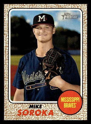 Mike Soroka 2017 Topps Heritage Minor League #51 Mississippi Braves ROOKIE RC - Image 1 of 2
