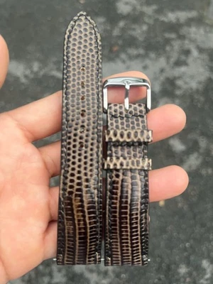 Correa de reloj de cuero lagarto gris 26 mm 24 mm 23 22 mm 21 mm 20 mm 19 mm 18 mm 16 prohibición. Foto 1 de 3