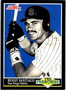 1991 Score #870 Benny Santiago The Franchise San Diego Padres - Picture 1 of 2