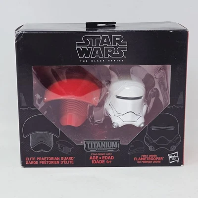 Star Wars Titanium Black Series Elite Praetorian Guard Flametrooper Helmets New - Image 1 of 4