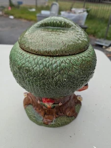 Vintage Keebler Elf Ernie Cookie Jar Tree Kitchen Ceramic USA 1981 Lid - Picture 1 of 18