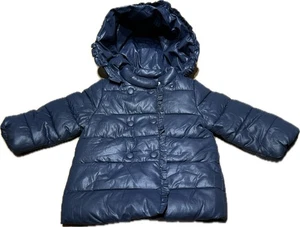 Mayoral Girls Navy Puffer Hooded Coat - Picture 1 of 7