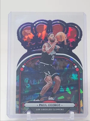 PAUL GEORGE 2022-23 CROWN ROYALE DIE CUT PURPLE CRYSTAL CLIPPERS /25 Q3766 - image 1 of 2