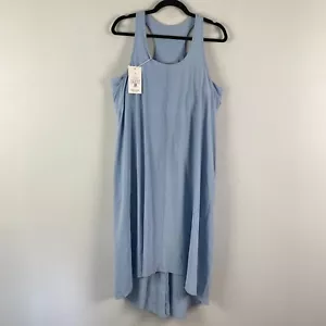 Halara Breezeful Backless Racerback Quick Dry Casual Midi Dress Size XL Hi Low - Picture 1 of 9